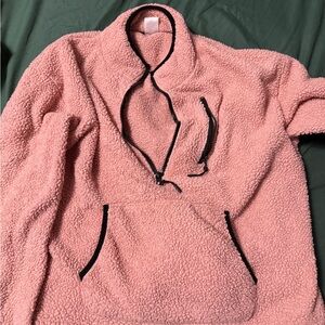 Cozy Pink Sherpa Pullover